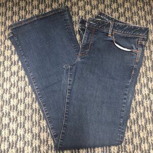 Banana Republic Petite 29P Mid Rise Bootcut Jeans Dark Wash Stretch Denim